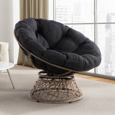 Jimena swivel best sale papasan chair